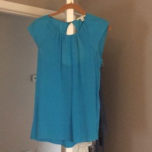 Sheer, cap sleeved top.